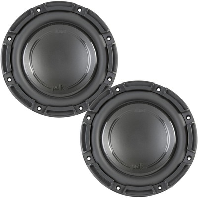 (2) POLK AUDIO DB 842DVC 8'' 500W RMS DB+ SERIES 4-OHM DVC CAR AUDIO SUBWOOFERS