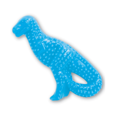 Nylabone Puppy Dental Dinosaur Chew Toy for Teething Puppies Dino, Blue, 1ea/SMa