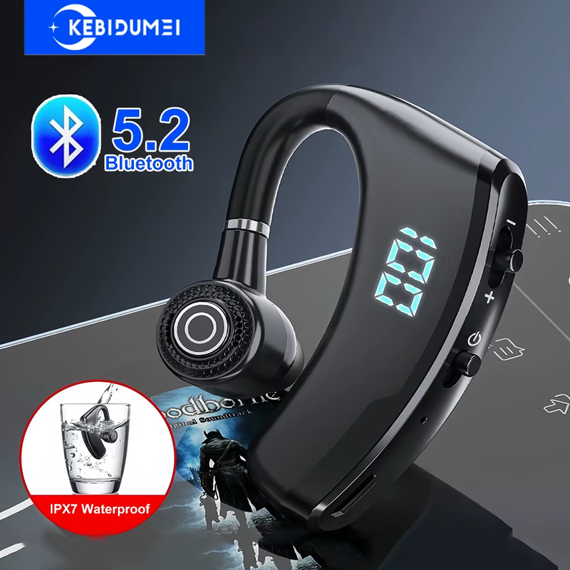 Ear Hook Headphones Bluetooth 5.2 Earphone Wireless Headset HiFi Stereo Noise Re