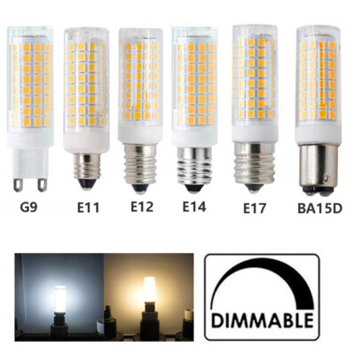 Dimmable 12W Ceramics Mini LED Corn Bulbs G4 G9 E11 E12 E14 E17 BA15D Lamps RD