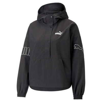 

Puma Power Cat Pullover Half Zip Windbreaker Мужская черная повседневная верхняя одежда 6732550, Черный
