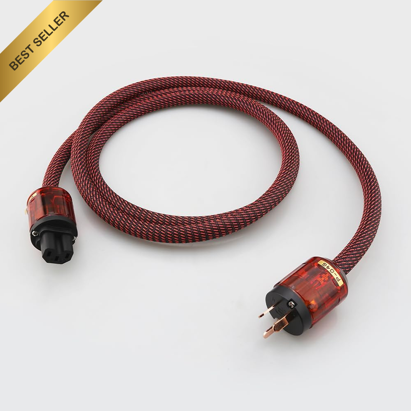 Audiophile AU Version C15 Power Cord with Pure Copper Connectors 3 Pin IEC C15 P