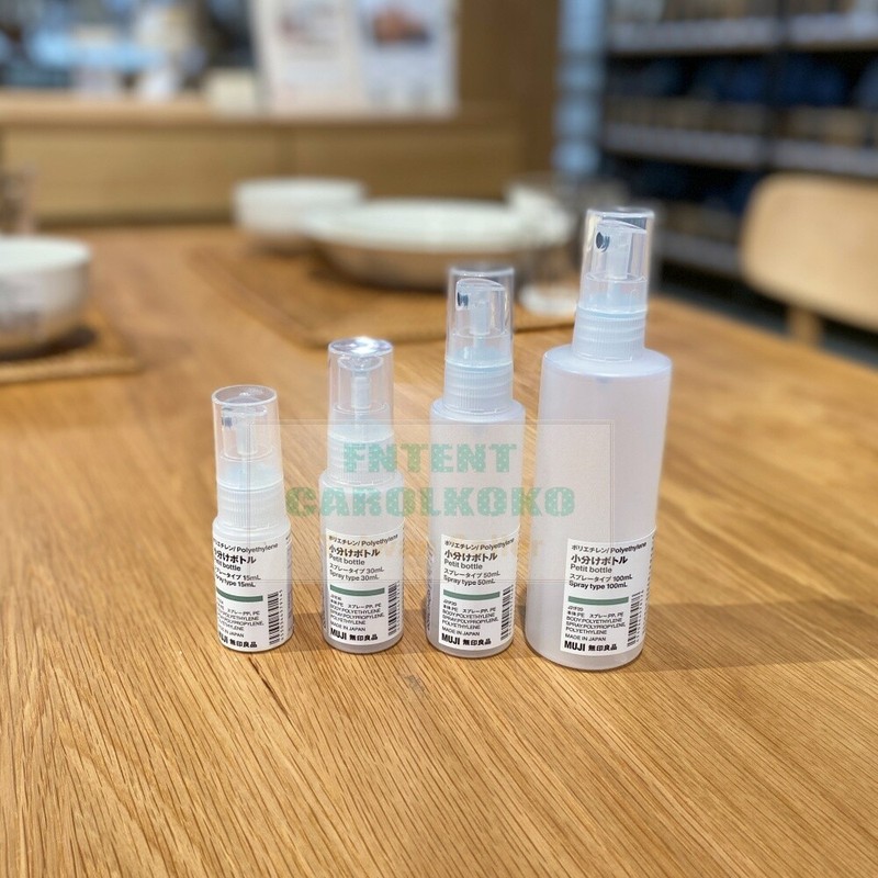 MUJI Polyethylene (PE) Petit Spray Bottle 15ml /30ml /50ml /100ml (Select)