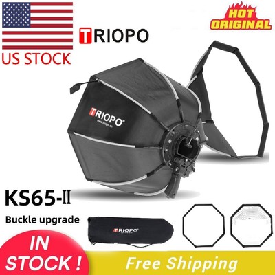 US TRIOPO KS2-65 65cm Foldable Octagon Softbox With Handle for Godox TT685 V860