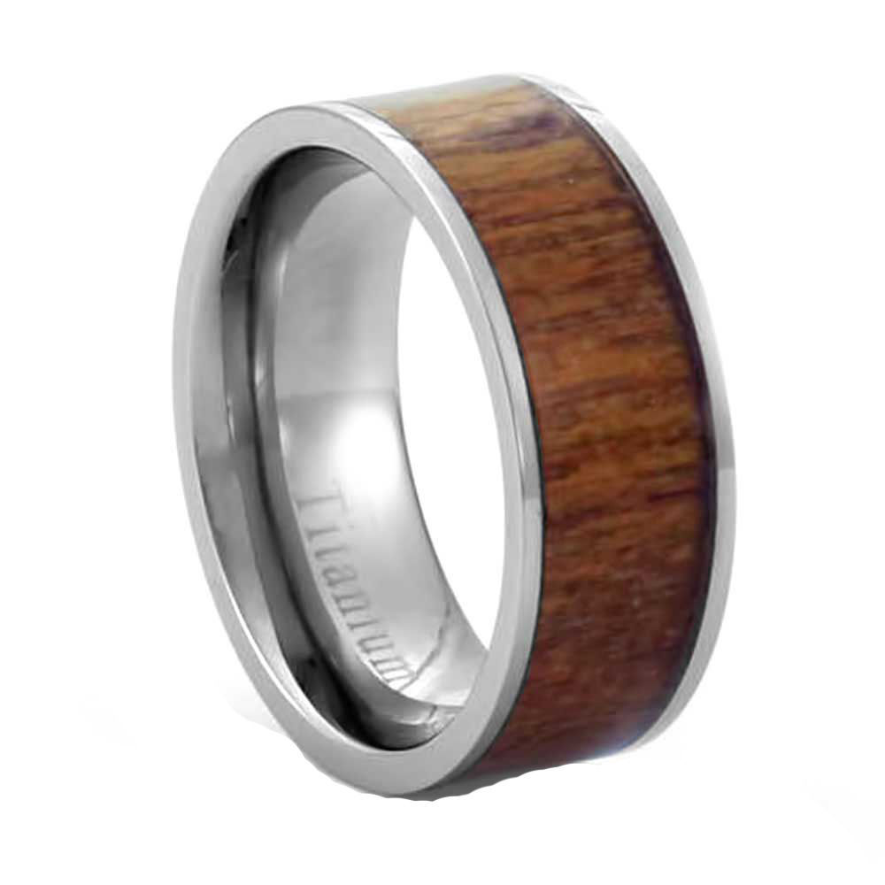 Anillos de madera de titanio para hombre