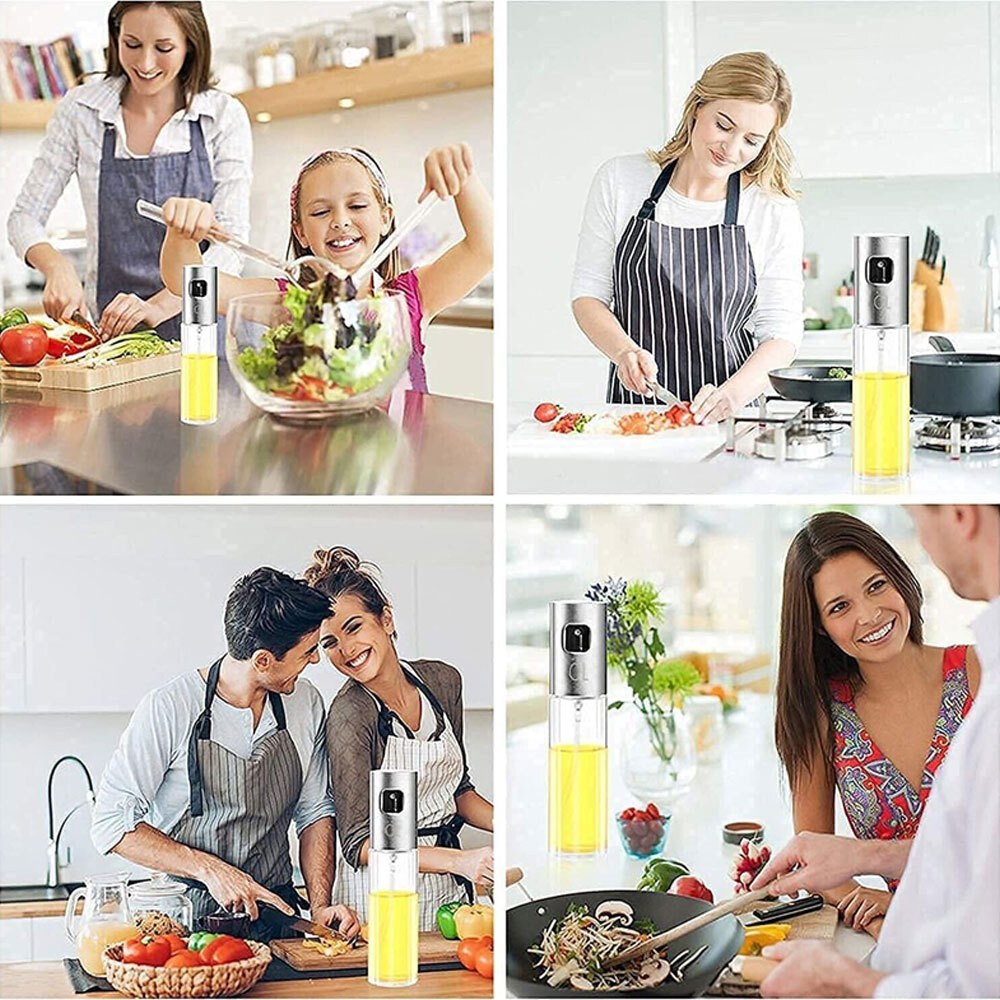 Cooking Oil Spray Bottle Pump, Leak-proof, Kitchen BBQ Olive Oil Spray Bottle
