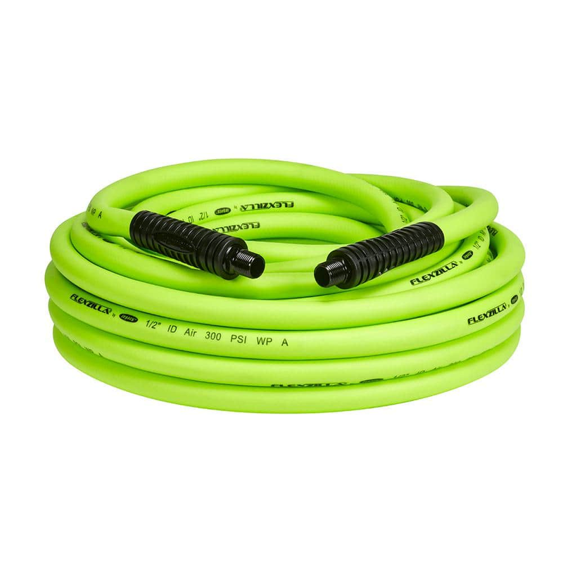 1/2 inch x 50 ft. Air Hose with 3/8 in. MNPT Fittings Never kink Aluminum Ends
