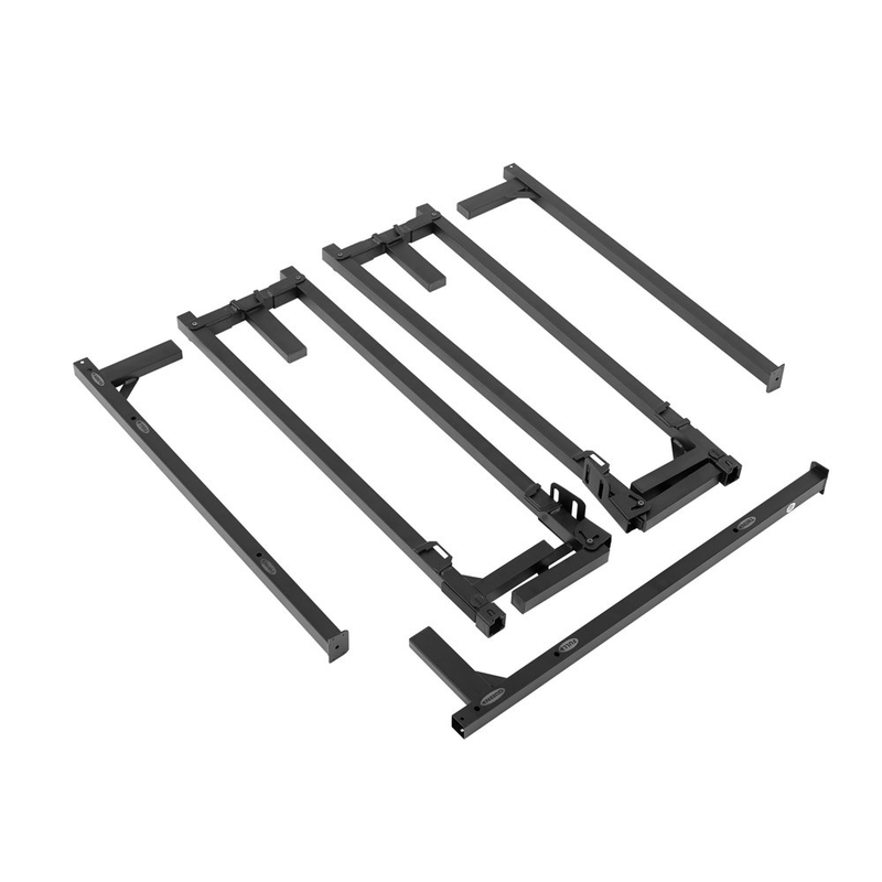 Mainstays 7" Adjustable Metal Bed Frame, Black, Adjusts Twin - Queen, Box Spring