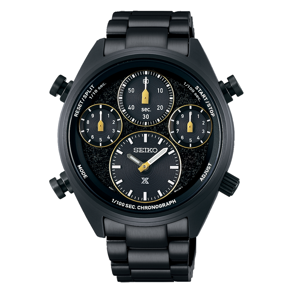 Pre-owned Seiko Prospex Sfj007 Black Dial 10 Atm 42.0mm Solar Chronograph Men's Watch