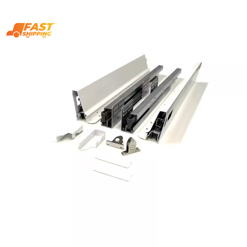 20 In. White Soft Close Full Extension Double Wall Lower Drawer Set 1-Pair (2 Pi