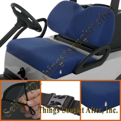 BLUE TERRY CLOTH GOLF CART SEAT COVER