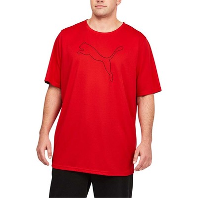 

Футболка с коротким рукавом Puma Performance Cat с круглым вырезом, большая мужская размер  Cas, Красный, Puma Performance Cat Crew Neck Short Sleeve T-Shirt Big Tall