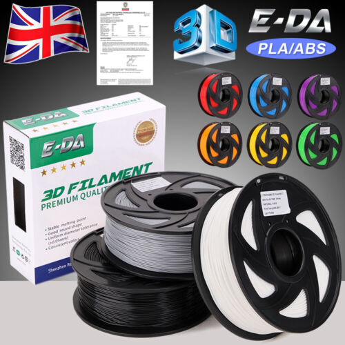 Genuine EDA-3D PLA+/PETG/TPU/PETG 3D Printer Filament 1kg/Roll 1.75mm - UK STOCK