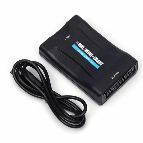 HDMI to Scart AV Converter Adapter HDMI in Scart out Support MHL Smart Phones UK