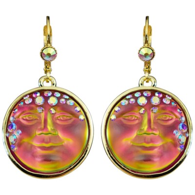 Kirks Folly Goddess Mystic Seaview Moon 18mm Leverback Earrings mystic iridis gt