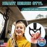 Kutyun 2PCS Devil Heart Handle Ring, Heart Hand Strap Drift Charm, Cute Heart-Shaped Warning Loops, Easy Installation Rear Bumper Warning Ring Decor, Interior Decoration for Car (Black)