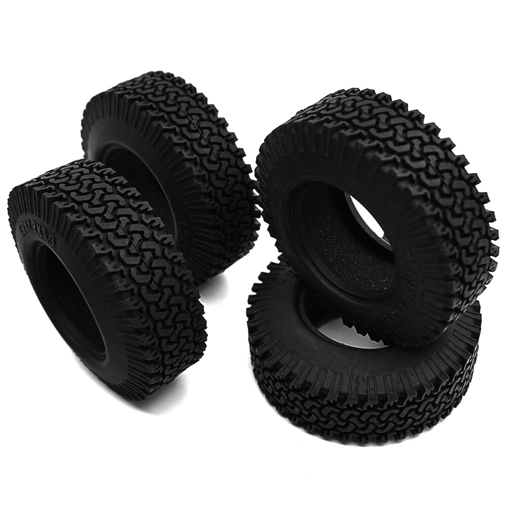 98*35MM 1.9 Rubber Terrain Tyre Wheel Tires for 1/10 RC Rock Crawler F350 RC4wd