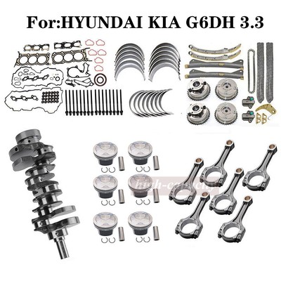 For G6DH HYUNDAI KIA 3.3L Engine Rebuild Kit - Crankshaft Con Rods Timing Kit