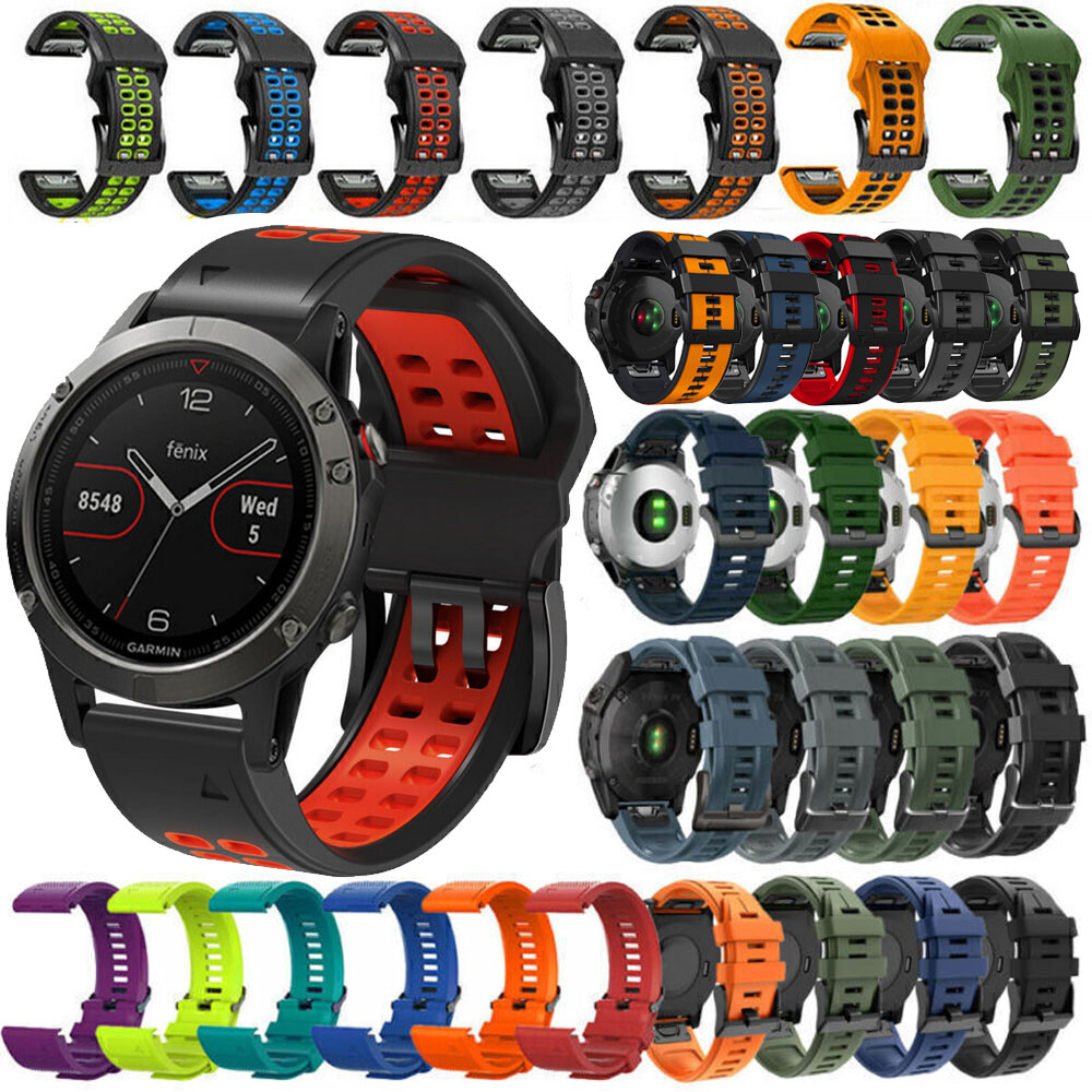 For Garmin Fenix 7 7X Pro 6 6X 5 5X 3 HR Epix&nbsp;Pro 47mm 51mm Silicone Band Strap