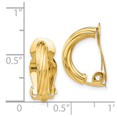 Pre-owned Superdealsforeverything Real 14kt Yellow Gold Non-pierced Earrings