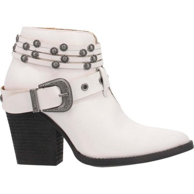 Женские белые повседневные ботинки Dingo Born To Run Cowboy Booties DI242-WHT