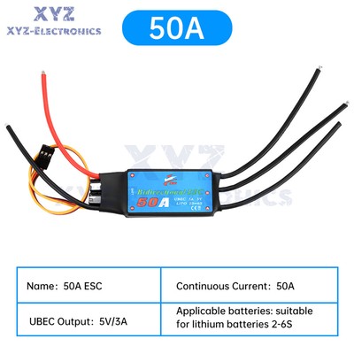 20A/30A/40A/50A Bidirectional Brushless ESC for Remote Control Ship Pneumatic
