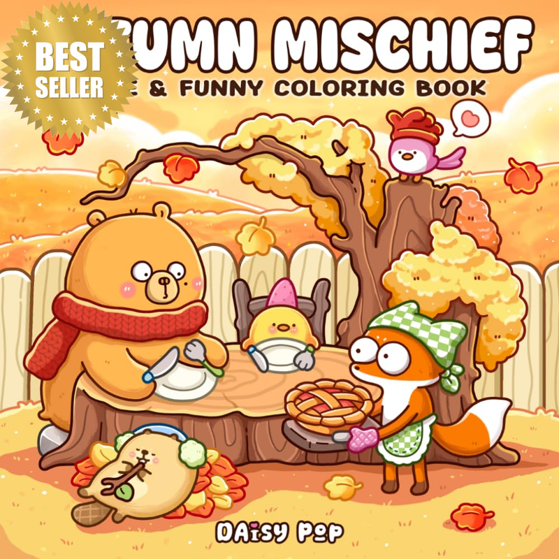 Autumn Mischief Coloring Book: Cute & Funny Coloring Pages Featuring Silly Woodl