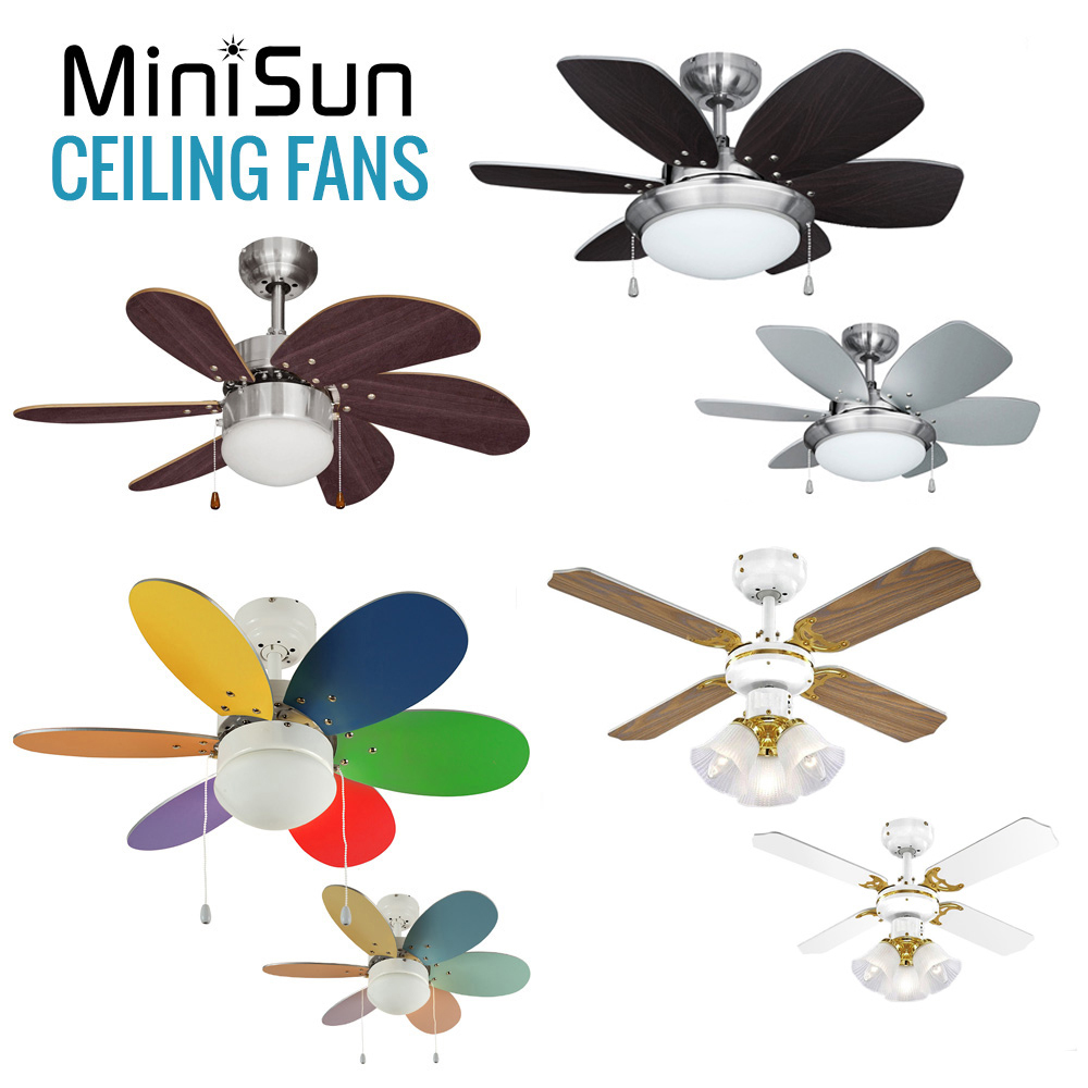 Minisun 30 36 Cooling Ceiling Fan Reversible Directional Motor