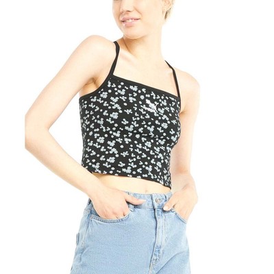 

Puma Floral Bralette Womens Size  Athletic Casual 533126-01, Черный