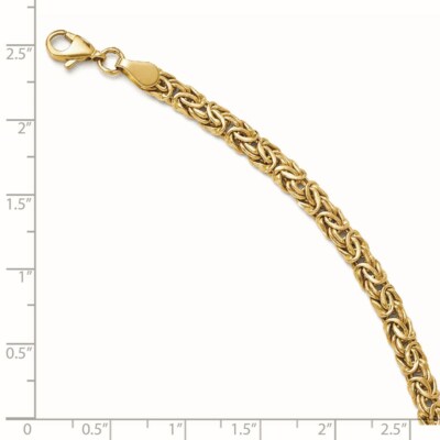 Pre-owned Skyjewelers Real 14kt Yellow Gold Polished Byzantine Bracelet; 7 Inch; Lobster (fancy) Clasp