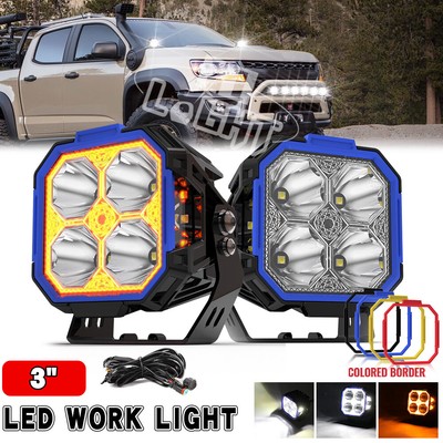 COLIGHT 3inch Side Shooter LED Work Light Bar Pods Fog Lamp Offroad Driving DRL