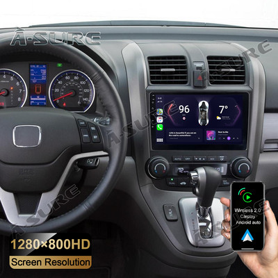 Car Stereo Apple Carplay For Honda CRV CR-V 2007-2011 Android 12 GPS Radio 2+32G