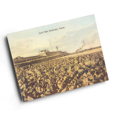 A4 PRINT - Vintage Yorkshire - South Gare Breakwater, Redcar (b)