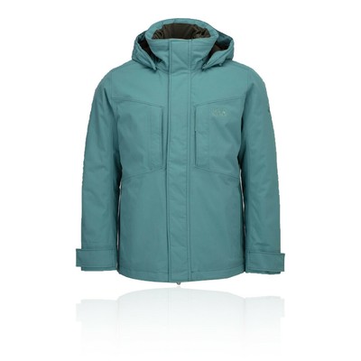 JACK WOLFSKIN JACK WOLFSKIN MENS GLACIER JACKET TOP BLUE SPORTS OUTDOORS FULL ZIP HOODED WARM