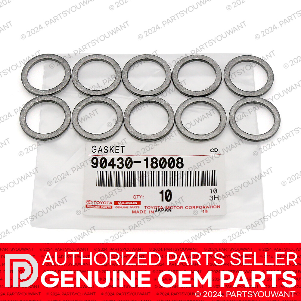 GENUINE Toyota Lexus OEM Transmission Drain Plug Gasket 90430-18008 [Set of 10]