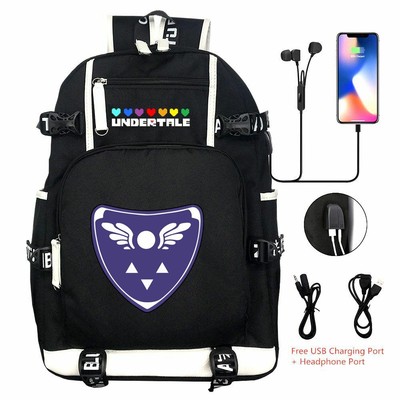 Hot Game Undertale USB School Backpack Men Women Shoulder Travel Laptop Bags