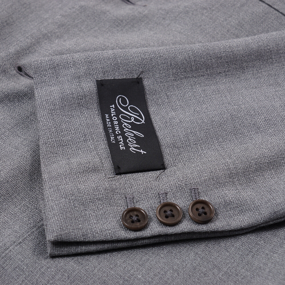 Pre-owned Belvest $2195  Soft-constructed Lightweight Gray Wool Sport Coat 42 R