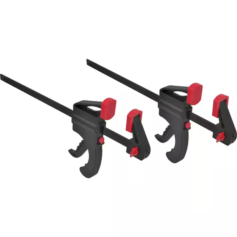 F Clamp Ratcheting Bar Clamp 12 in Set 2 pc Woodworking Spreader Heavy Duty