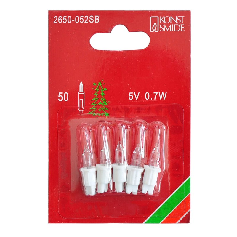 Konstsmide 2650-052sb Ersatz Birne LÃ¤Mpchen WeiÃ 5er Blister 5v 0,7w FÃ¼R Innen