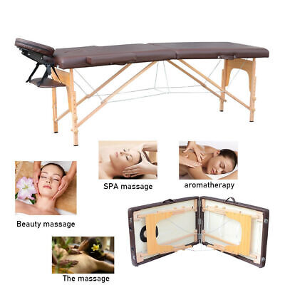84'' Portable SPA Bed 2 Fold Comfortable Massage Tatto Table PU Chair Adjustable