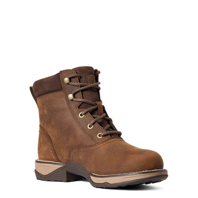 

Женские ботинки Ariat Anthem со шнуровкой и круглым носком H2O, Distressed brown