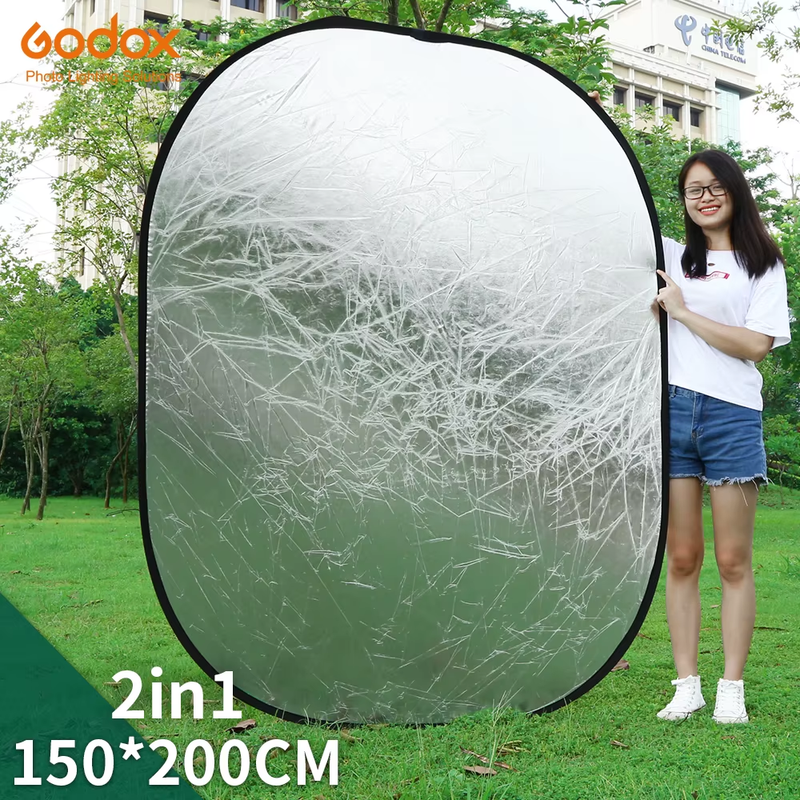 2in1 150x200cm Gold and Silver Oval Multi-Disc Reflector Collapsible Photography