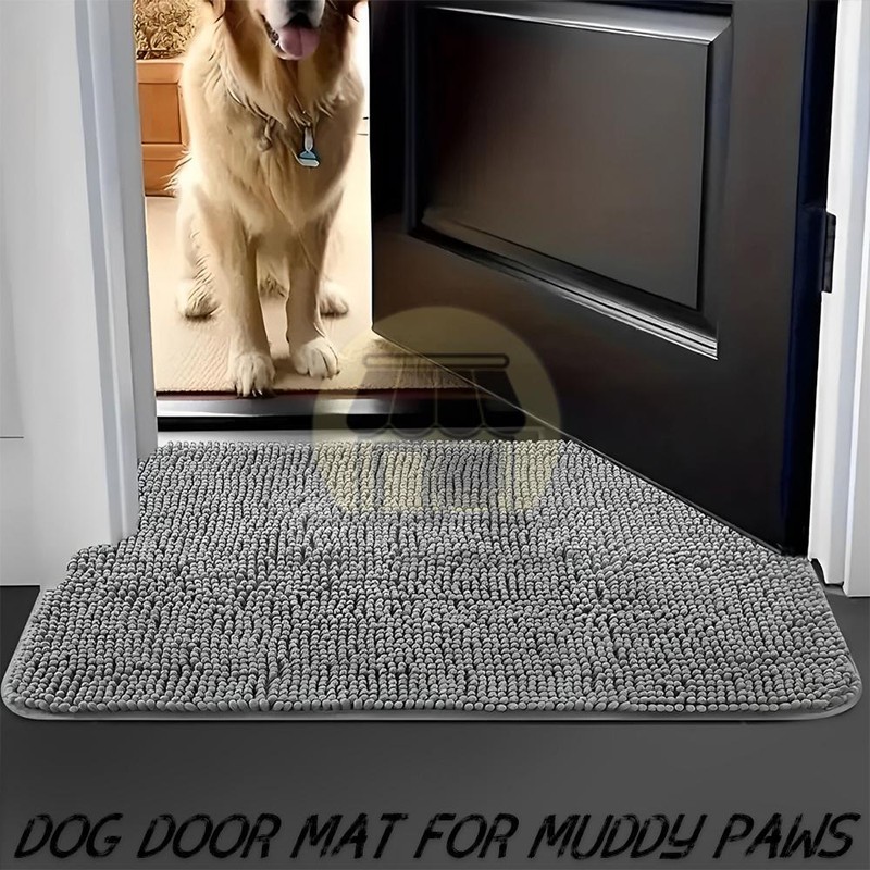 Dog Door Mat for Muddy Paws 30X20, Absorbs Moisture and