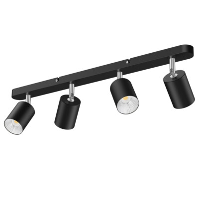 3/4-Light LED Track Lighting Kit, Flush Mount Ceiling Spot Light Fixture GU10