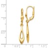 Pre-owned Skyjewelers Real 14kt Yellow Gold Gold Polished Dangle Leverback Earrings
