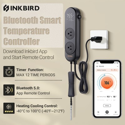 Bluetooth Thermostat Temperature Controller Heating Cooling Incubator Greenhouse