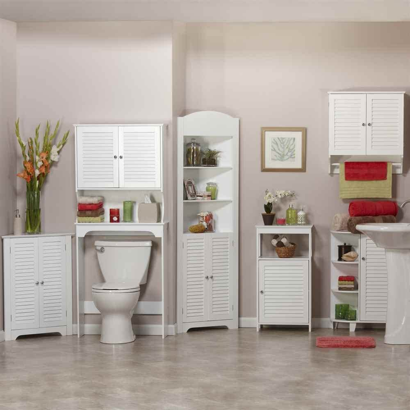 Riverridge 3-Shelf Corner Cabinet, White