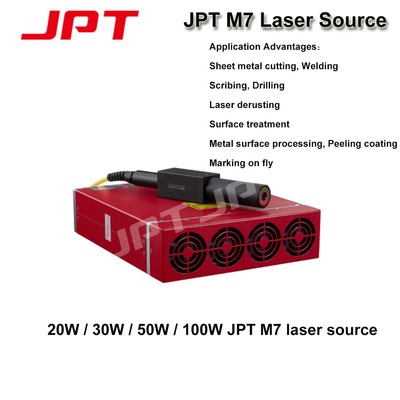 JPT M7 MOPA 20W 30W 50W 100W Laser Source for Marking Drilling Cutting Machine 