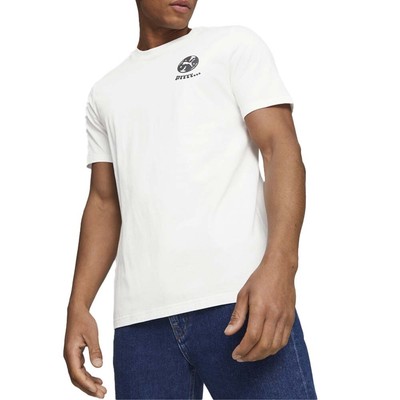 Футболка Puma Sound Of Graphic с круглым вырезом и коротким рукавом, мужские белые повседневные топы 622