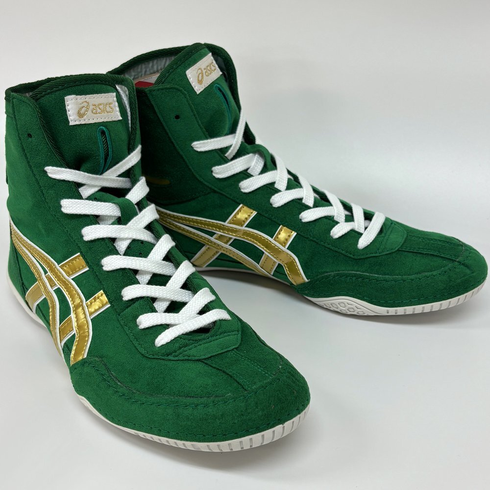 Pre-owned Asics Wrestling Shoes Ex-eo / Green/gold/shoelace White Twr900 Successor Japan